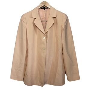 Vintage Linda Allard Ellen Tracy 100% Silk Peach Blazer Women’s 4